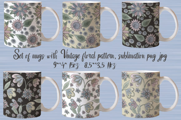 Crafting with Vintage Floral Mug Sublimation Designs
