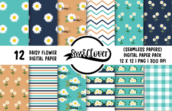 Daisy Flower Digital Paper: Your Springtime Creative Toolkit