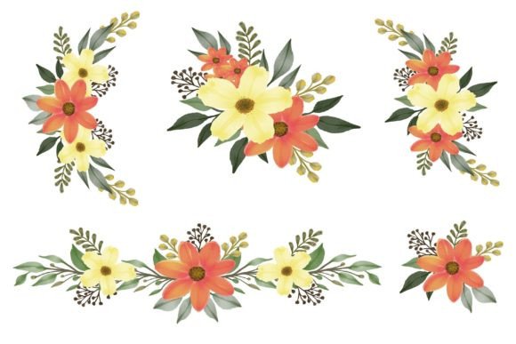Evaluating the Orange Floral Frame Illustration