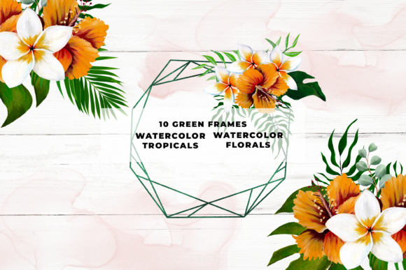 Integrating the Green Tropical Floral Border Collection into Your Creative Workflow
