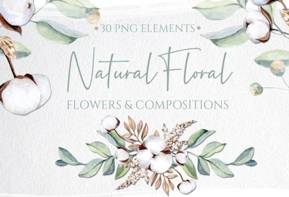 The Artful Solution: Watercolor Natural Floral Clipart for Modern Design