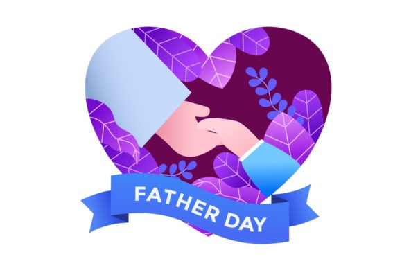 The Gentle Power of Father's Day with Floral and Love Shape Design