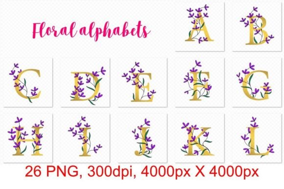 The Gold and Floral Alphabet Clipart Collection: Your Secret Weapon for Standout Designs
