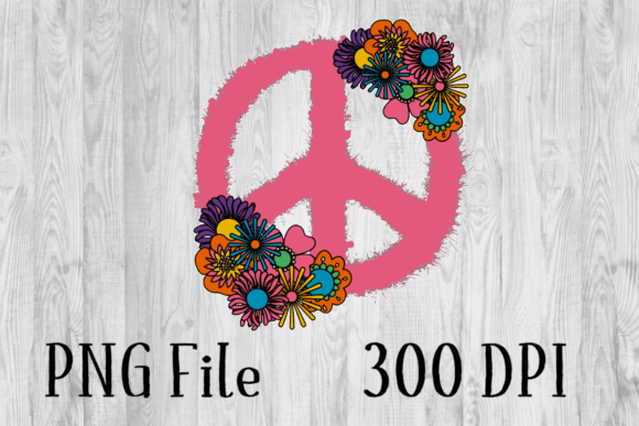 The Pink Floral Peace Sign: A Versatile Sublimation Design