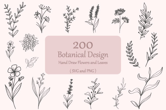 Transform Your Projects with a 200 Botanical SVG Bundle